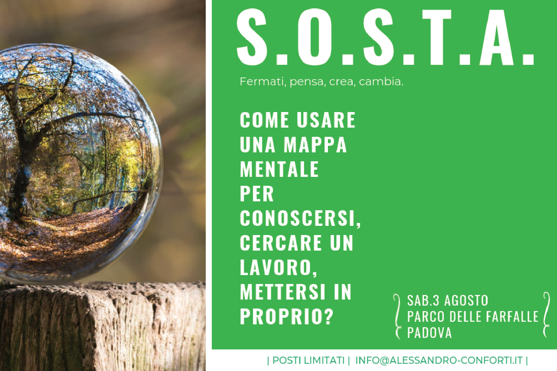 Sosta creativa: un corso per usare mappa mentale, conoscersi, cambiare lavoro, mettersi in proprio